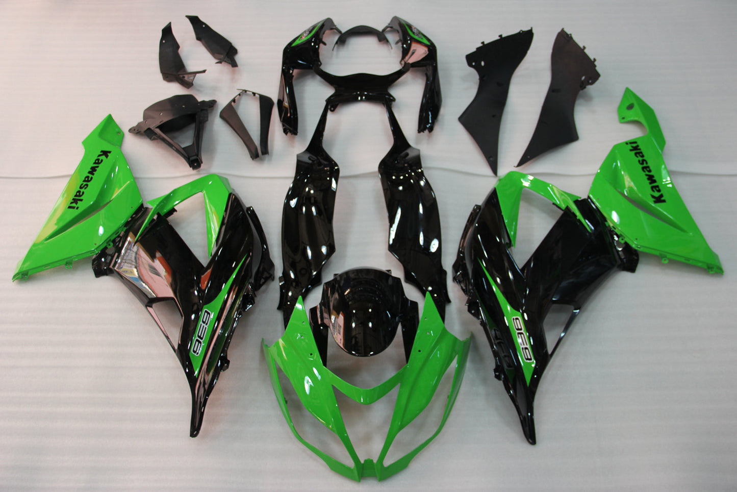 2013-2018 Fairings Plastics Kawasaki ZX6R 636 Green Black Ninja  Generic