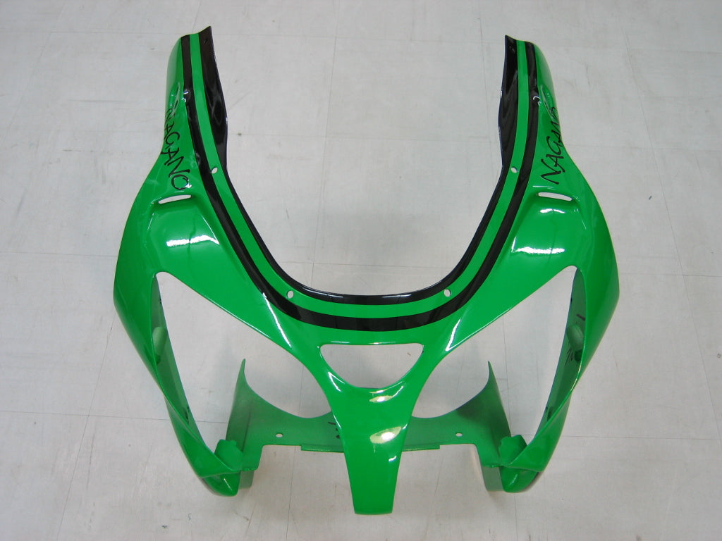 2000-2001 Fairings Kawasaki ZX 9R Green Black No.14 ZX9R  Generic