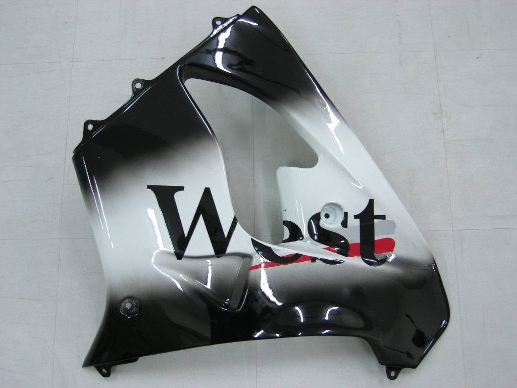 2000-2001 Fairings Kawasaki ZX 9R Black White West ZX9R  Generic