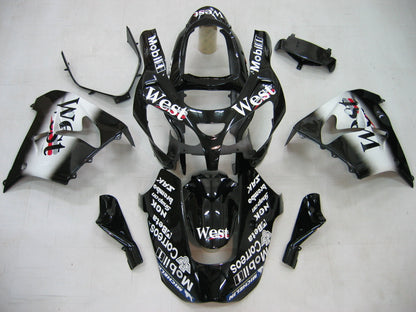 2000-2001 Fairings Kawasaki ZX 9R Black White West ZX9R  Generic