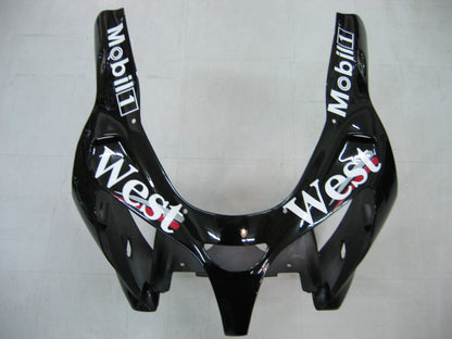 2000-2001 Fairings Kawasaki ZX 9R Black White West ZX9R  Generic