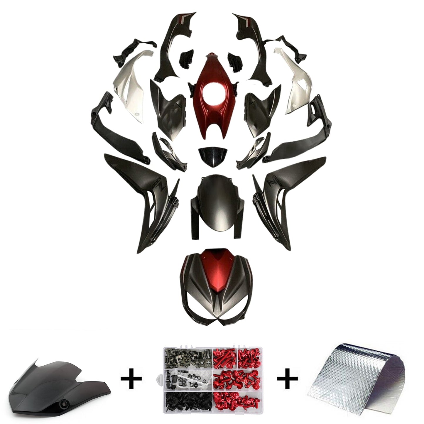 2014-2017 Kawasaki Z1000 Fairing Kit Bodywork Plastic ABS