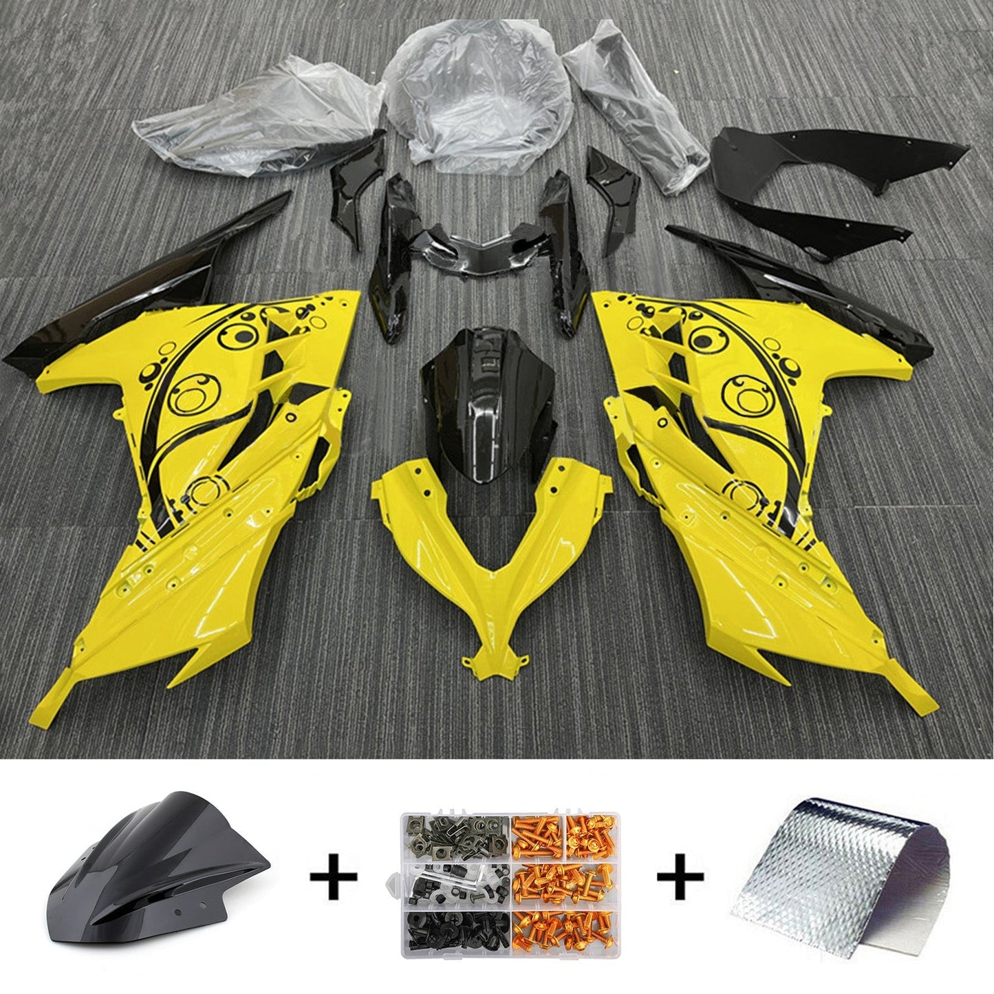 2013-2024 Kawasaki EX300 Ninja300 Fairing Kit Bodywork Plastic ABS