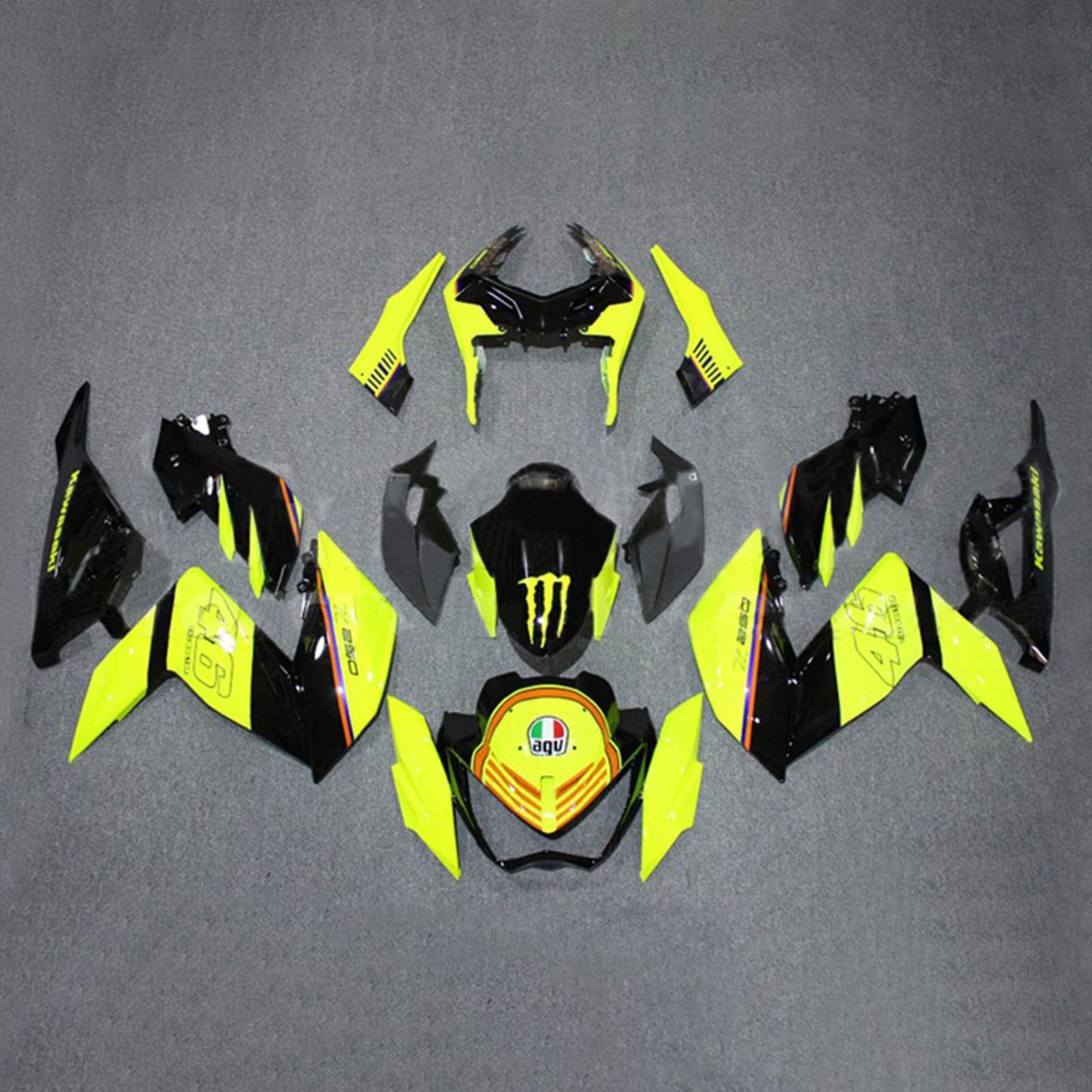 2015-2016 Kawasaki Z250 Z300 Fairing Kit Bodywork Plastic ABS
