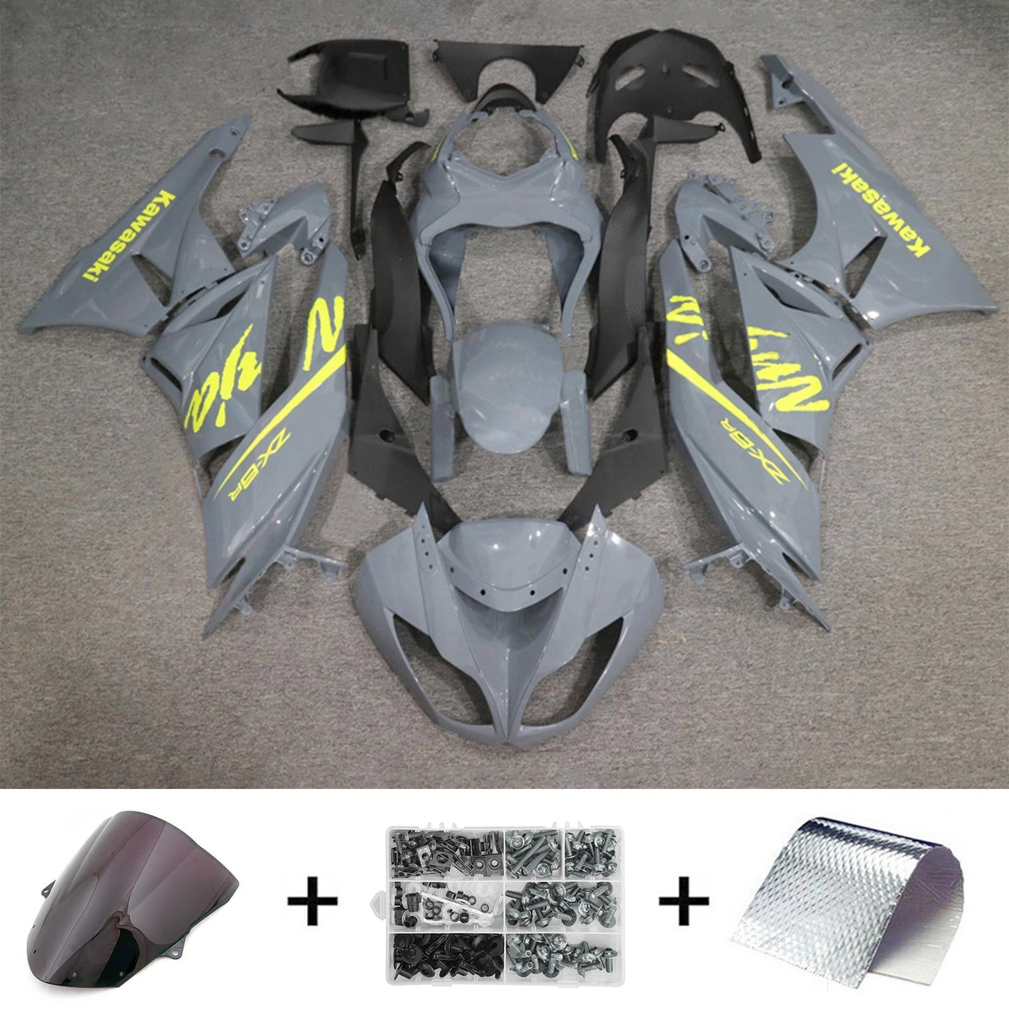 2009-2012 Kawasaki ZX6R 636 Fairing Kit Bodywork Plastic ABS