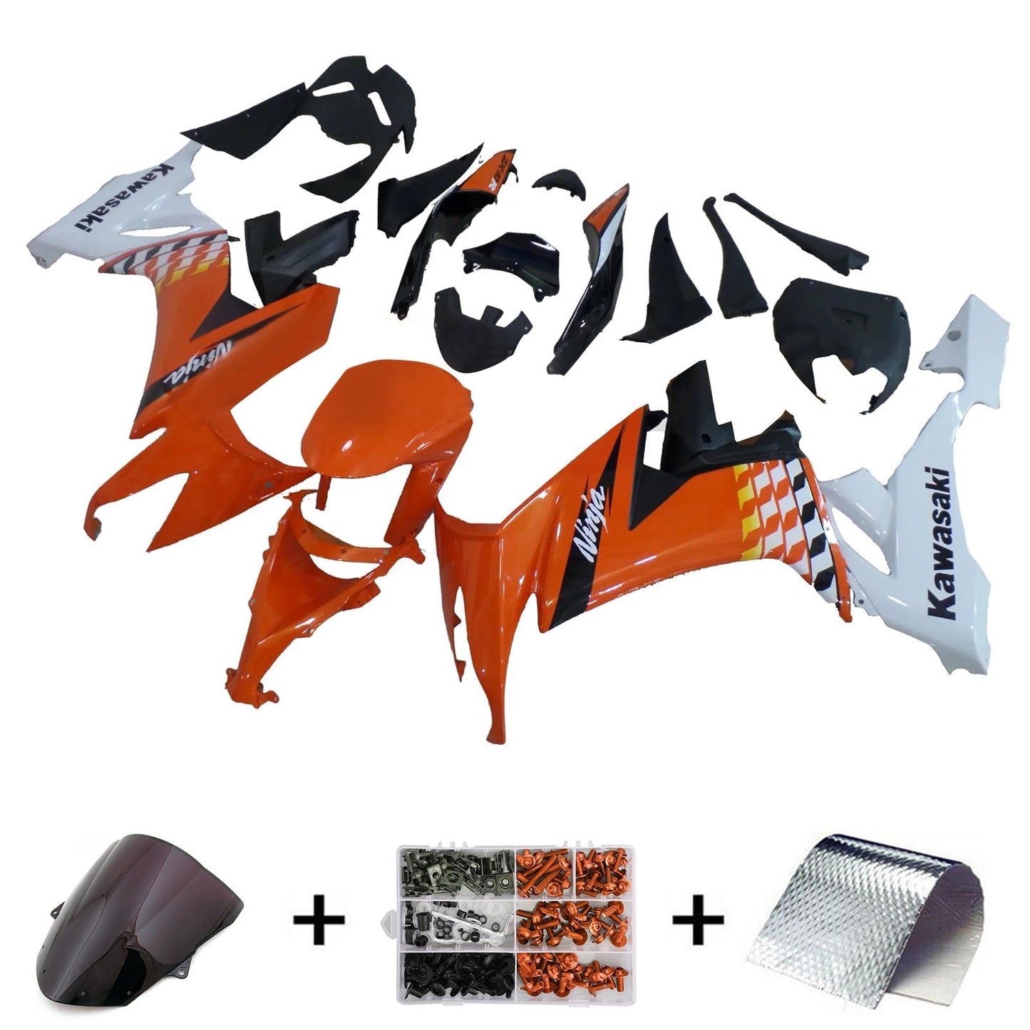 2008-2010 Kawasaki ZX10R Fairing Kit Bodywork Plastic ABS