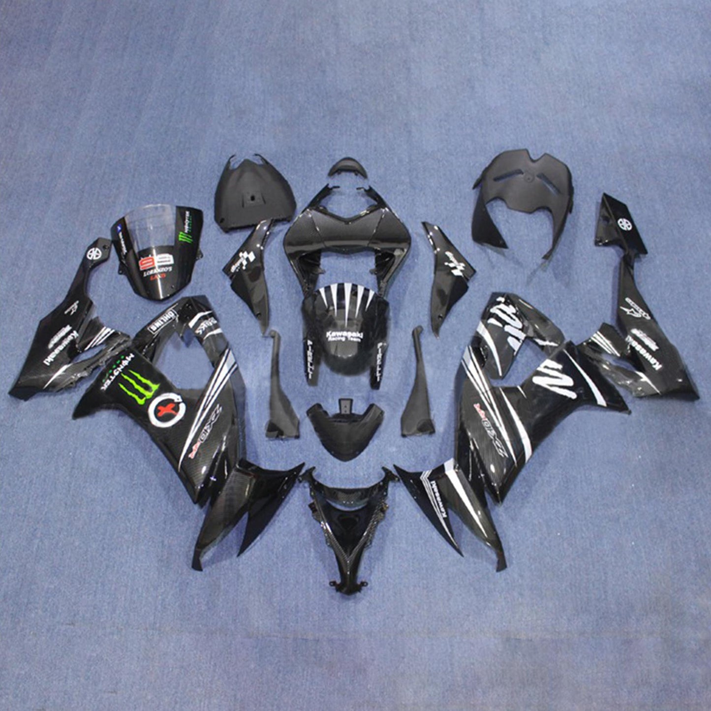2008-2010 Kawasaki ZX10R Fairing Kit Bodywork Plastic ABS