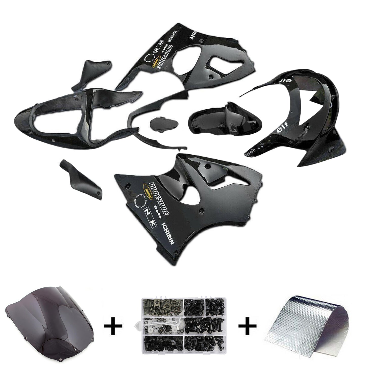 1998-1999 Kawasaki ZX6R Fairing Kit Bodywork Plastic ABS