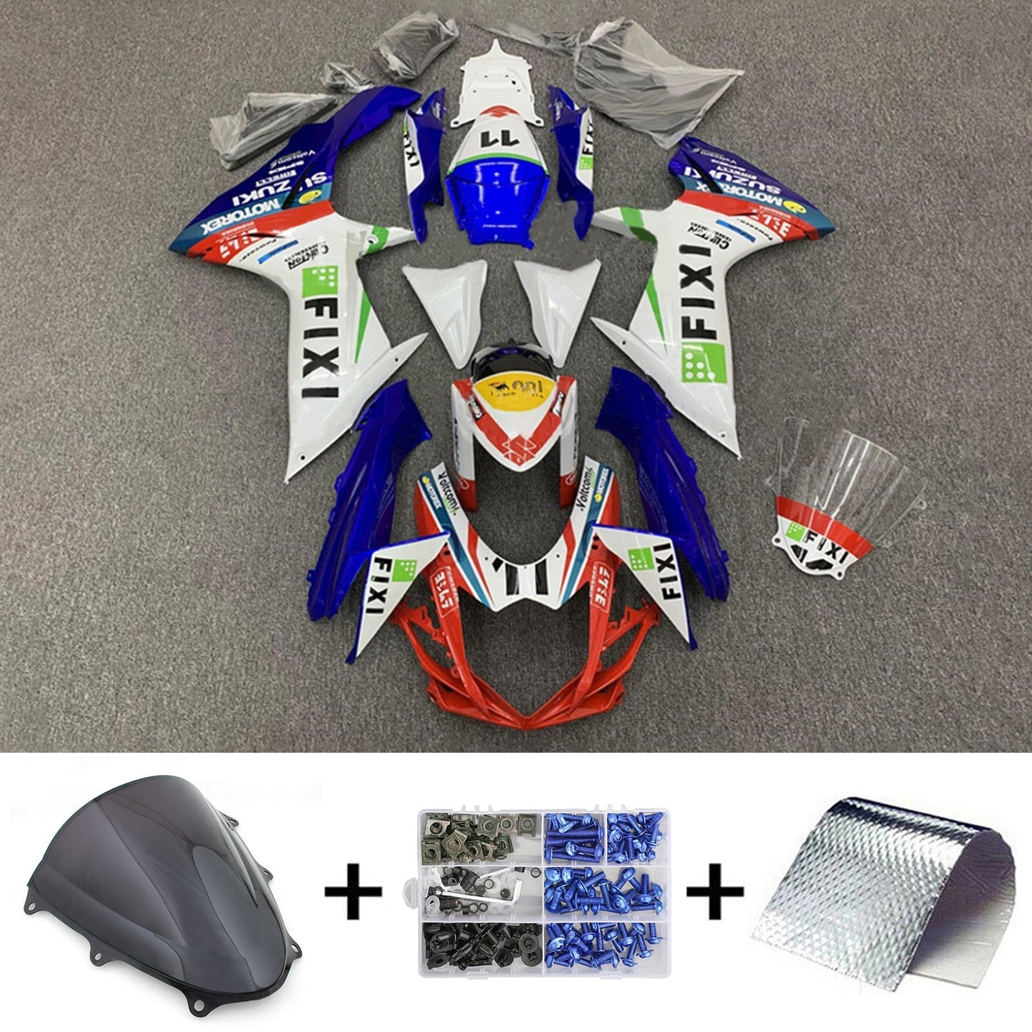 2011-2025 Suzuki GSXR 600/750 K11 Fairing Kit Bodywork Plastic ABS