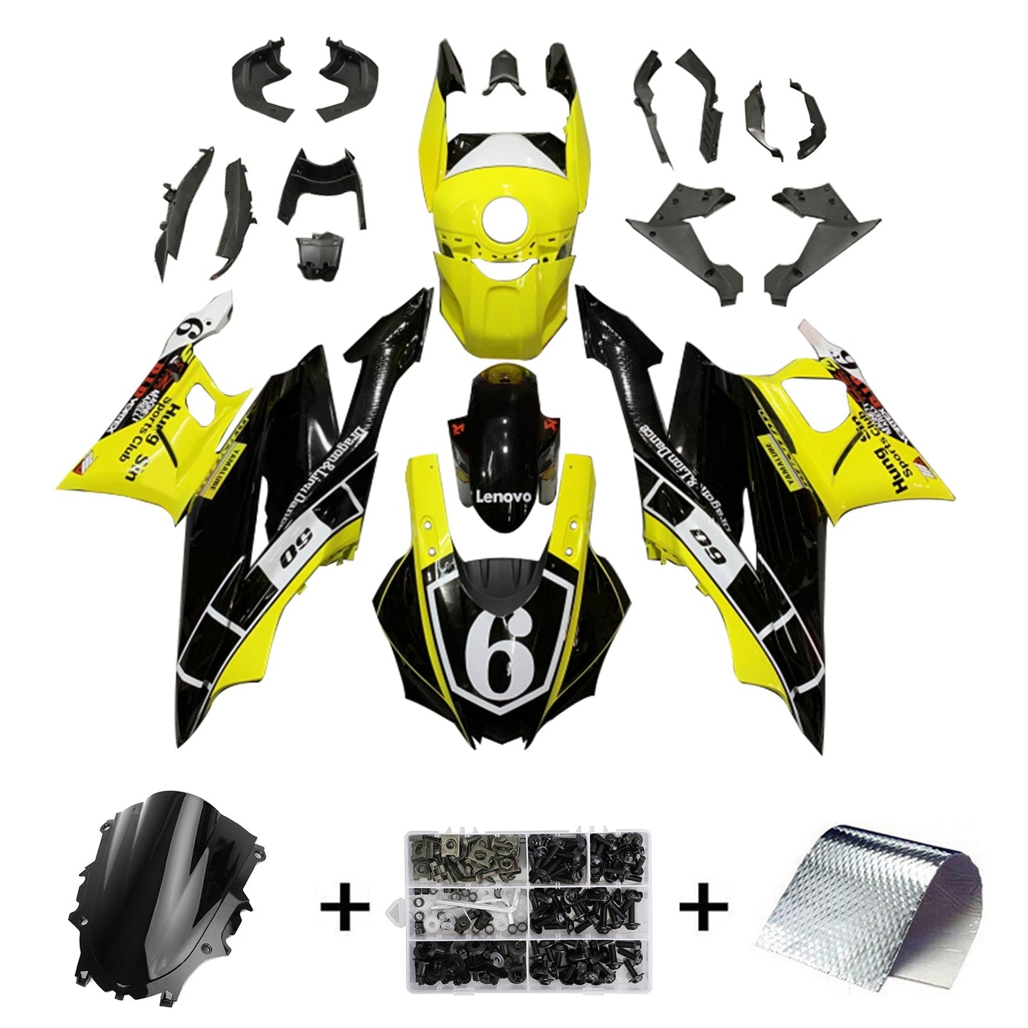 2022-2024 Yamaha YZF-R3 R25 Fairing Kit Bodywork Plastic ABS