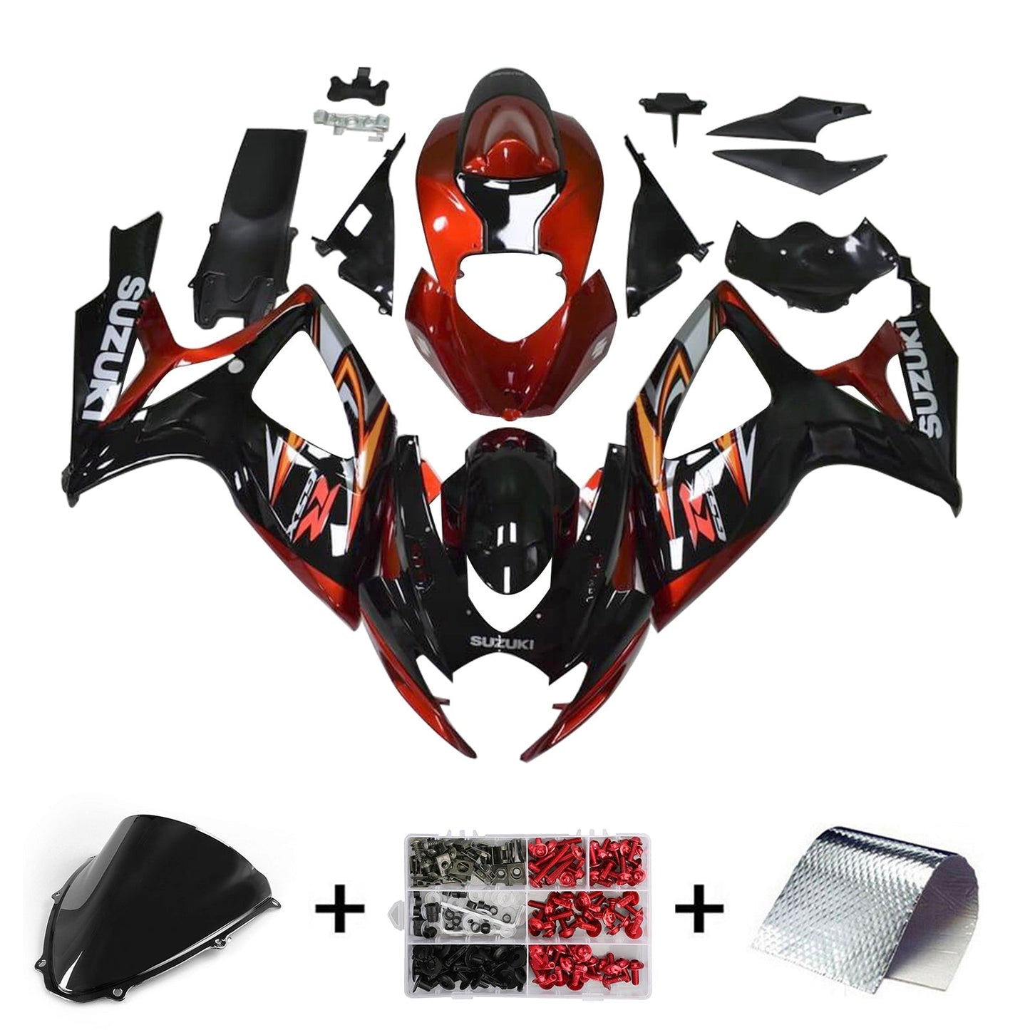 2006-2007 Suzuki GSXR 600/750 K6 Fairing Kit Bodywork Plastic ABS