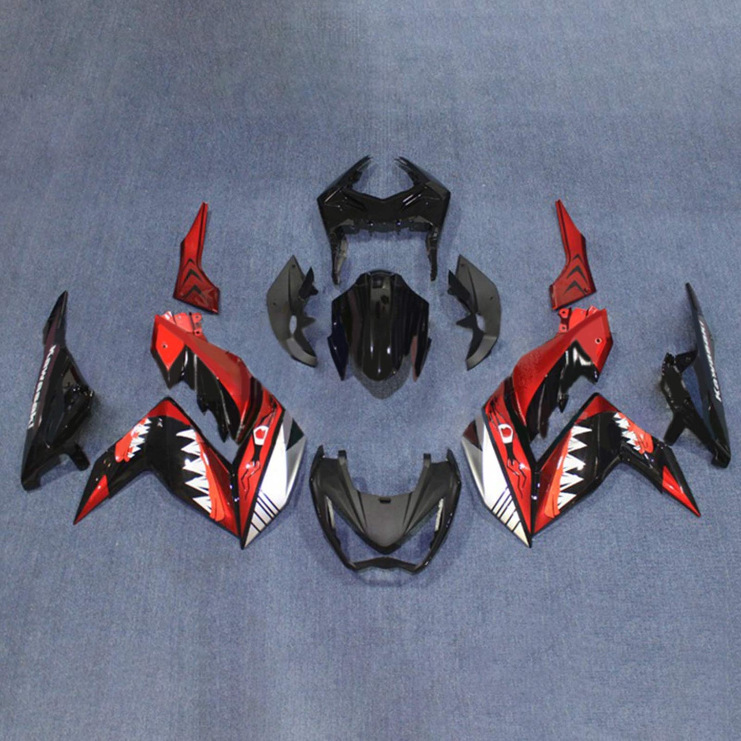 2015-2016 Kawasaki Z250 Z300 Fairing Kit Bodywork Plastic ABS