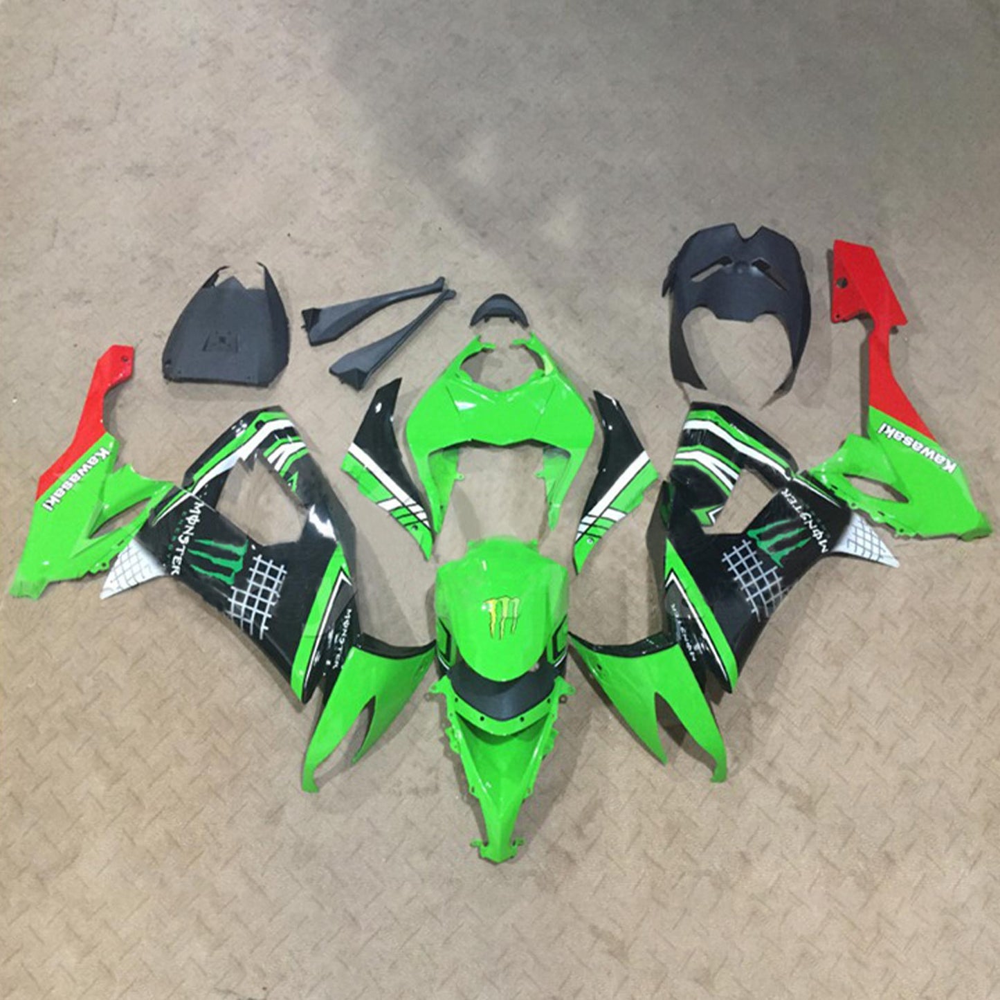 2008-2010 Kawasaki ZX10R Fairing Kit Bodywork Plastic ABS