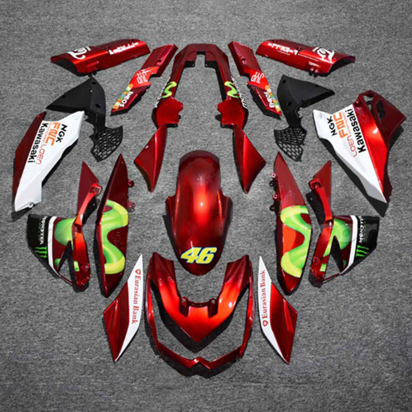 2010-2013 Kawasaki Z1000 Fairing Kit Bodywork Plastic ABS