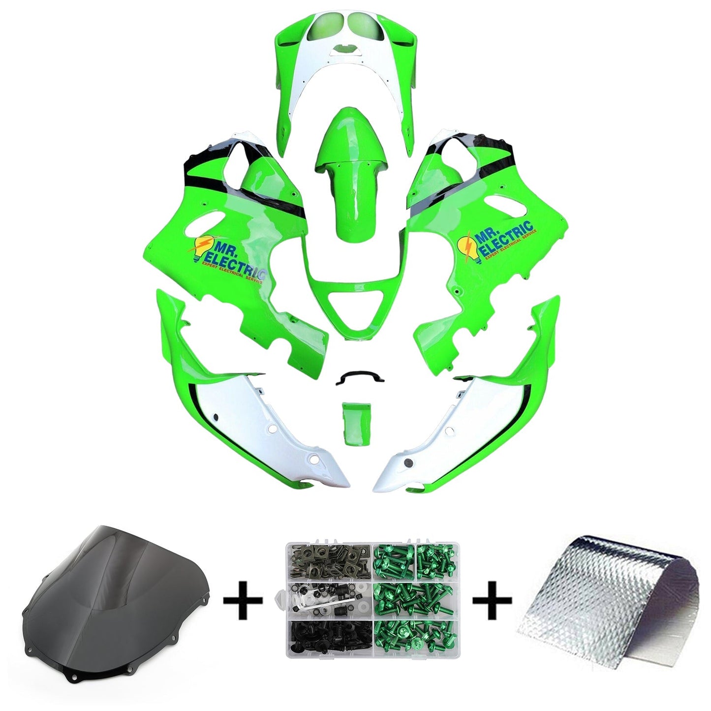 1996-2003 Kawasaki ZX-7R Fairing Kit Bodywork Plastic ABS