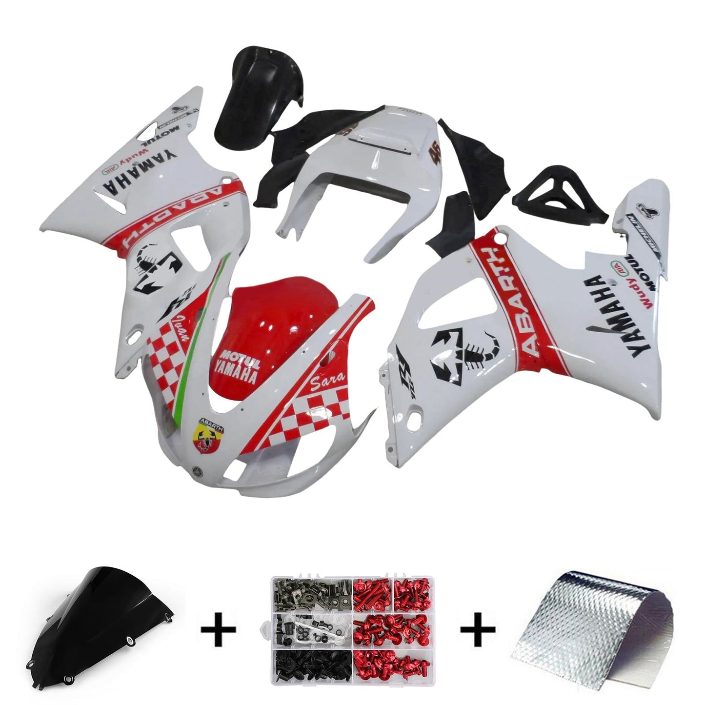 1998-1999 Yamaha YZF-R1 Fairing Kit Bodywork Plastic ABS