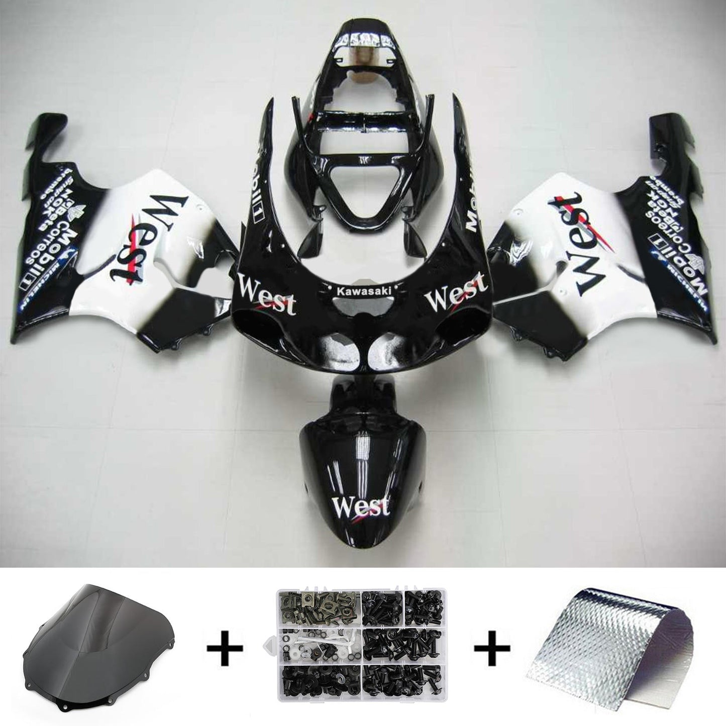 1996-2003 Kawasaki ZX7R Fairing Kit Bodywork Plastic ABS