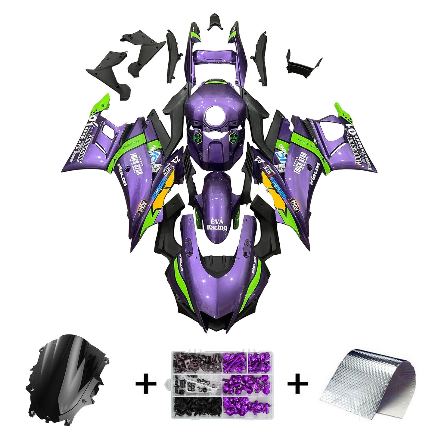 2022-2024 Yamaha YZF-R3 R25 Fairing Kit Bodywork Plastic ABS