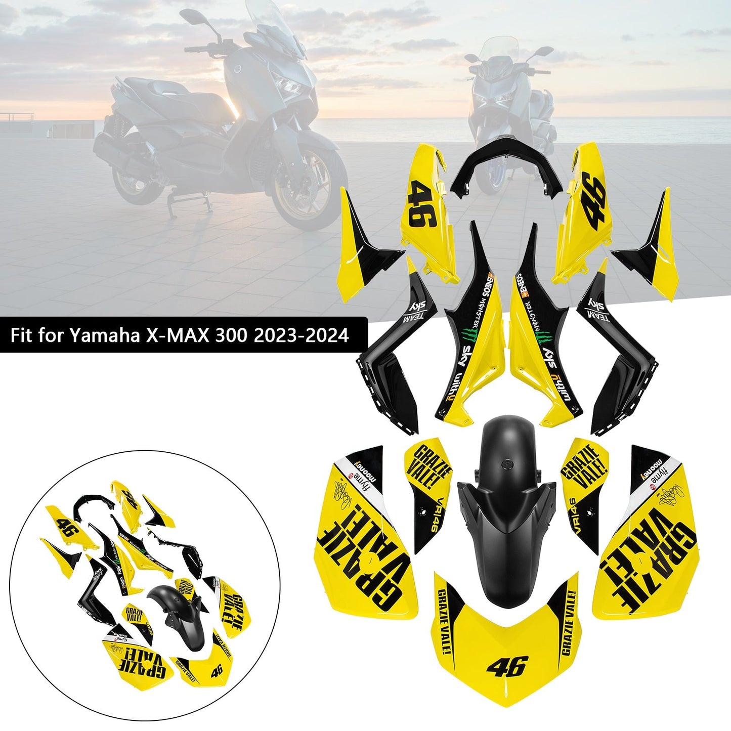 2023-2024 Yamaha X-MAX 300 XMAX Fairing Kit