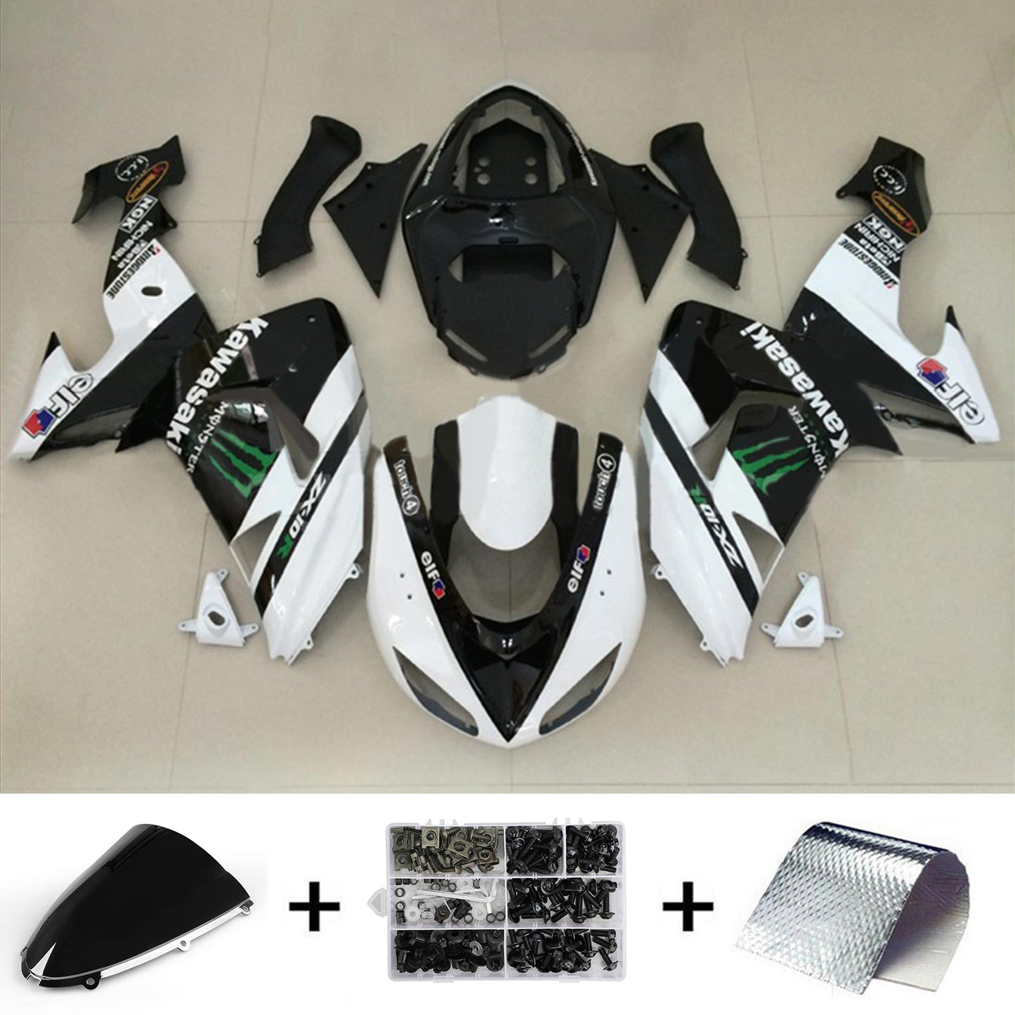 2006-2007 Kawasaki ZX10R Fairing Kit Bodywork Plastic ABS