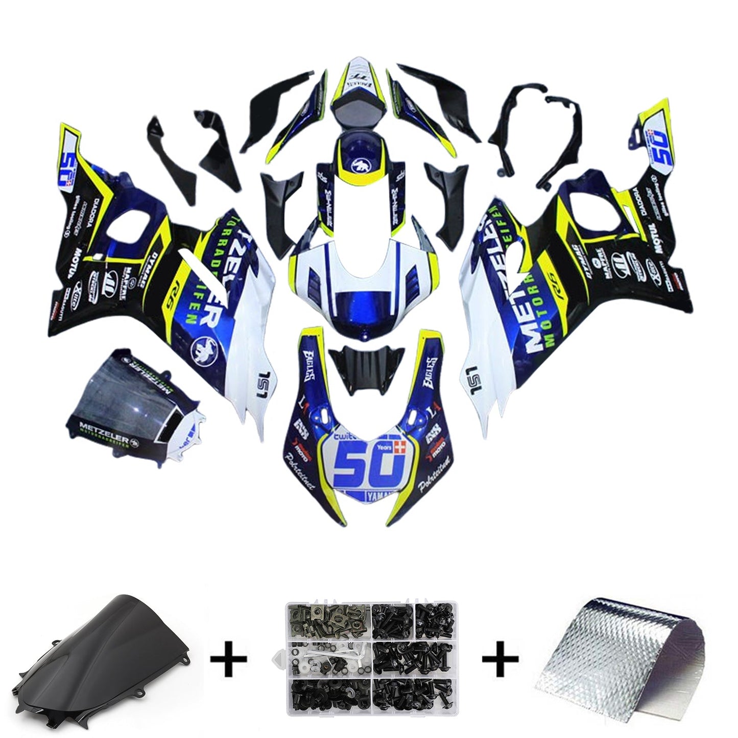 2017-2023 Yamaha YZF-R6 Fairing Kit Bodywork Plastic ABS