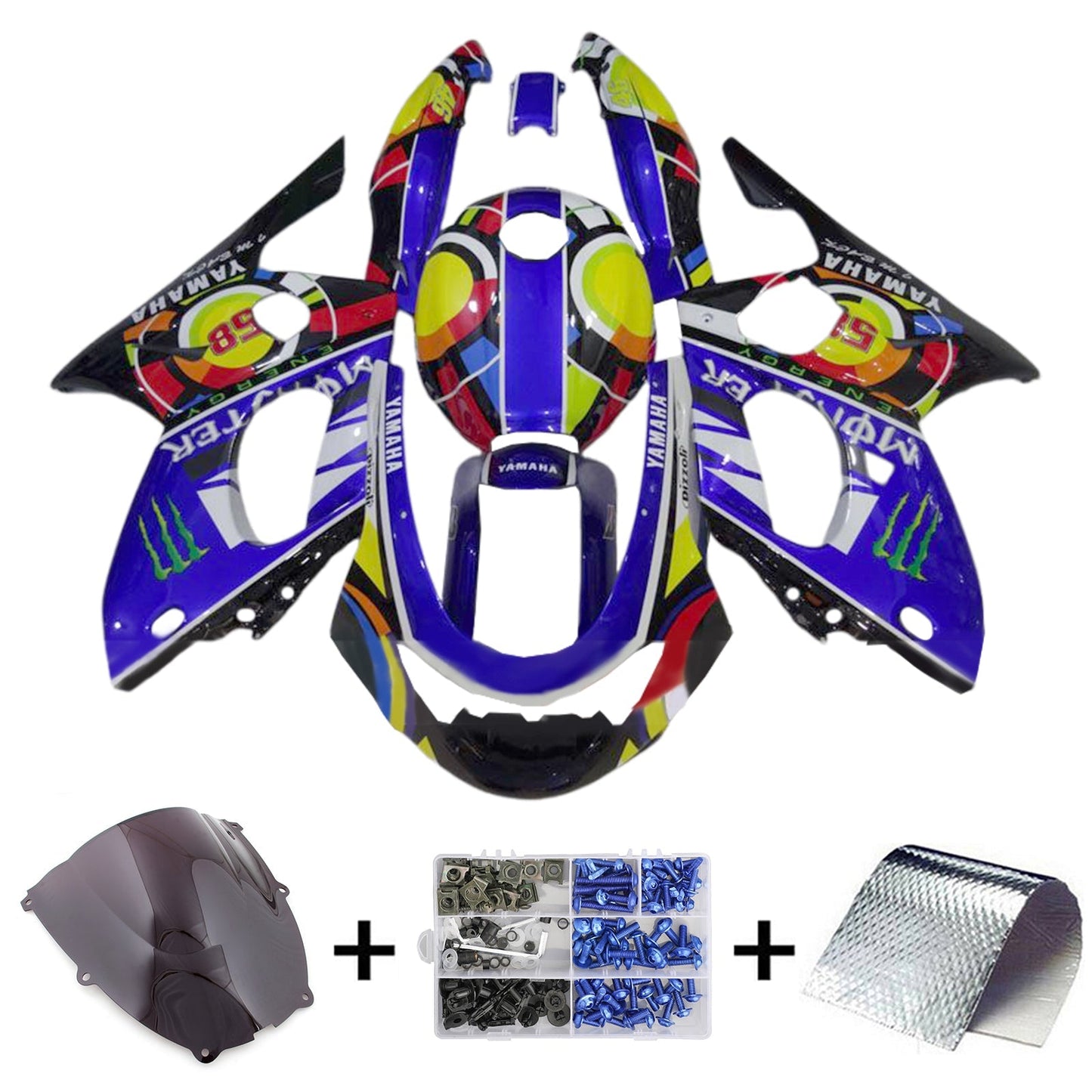 1996-2007 Yamaha YZF 600R Thundercat Fairing Kit Bodywork Plastic ABS