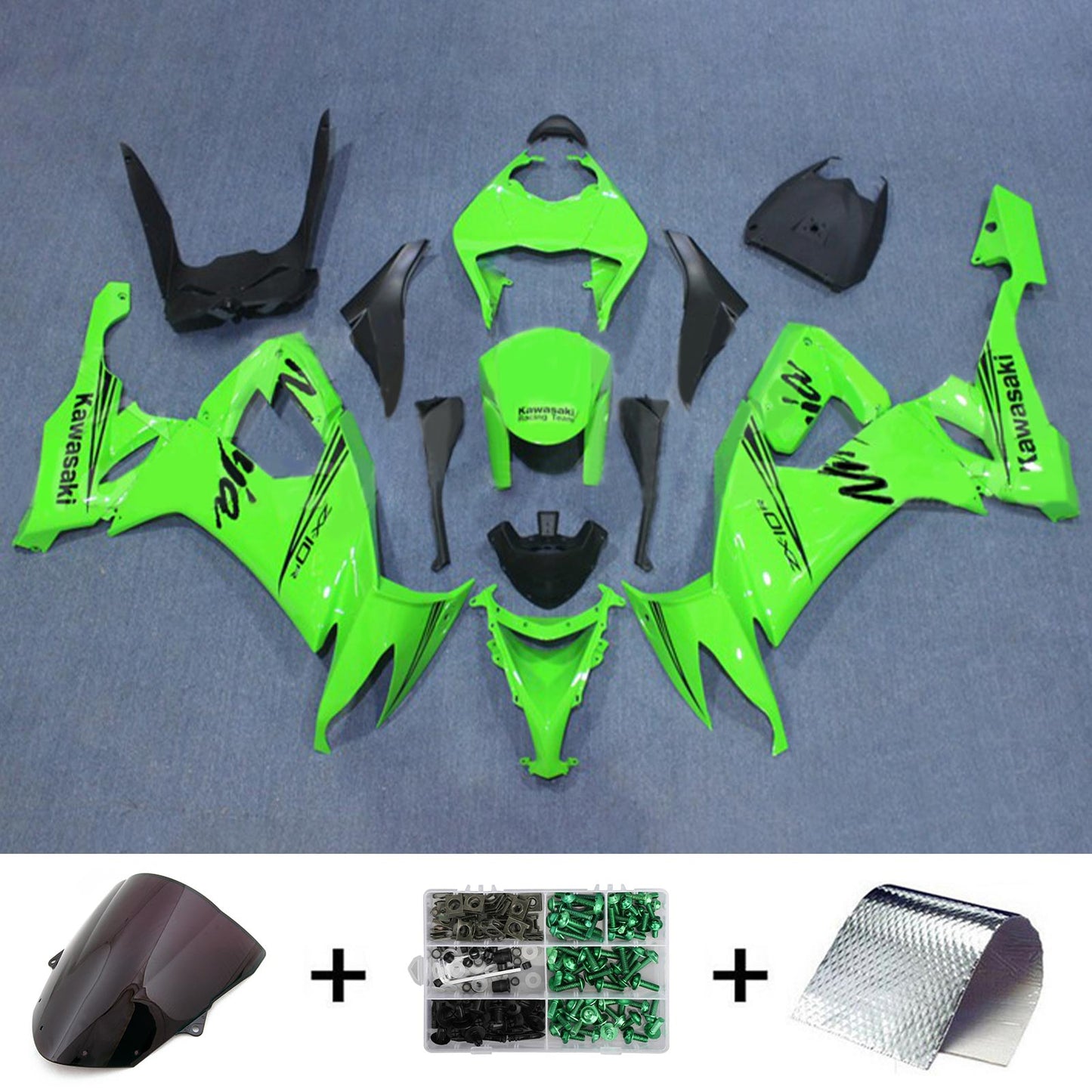 2008-2010 Kawasaki ZX10R Fairing Kit Bodywork Plastic ABS
