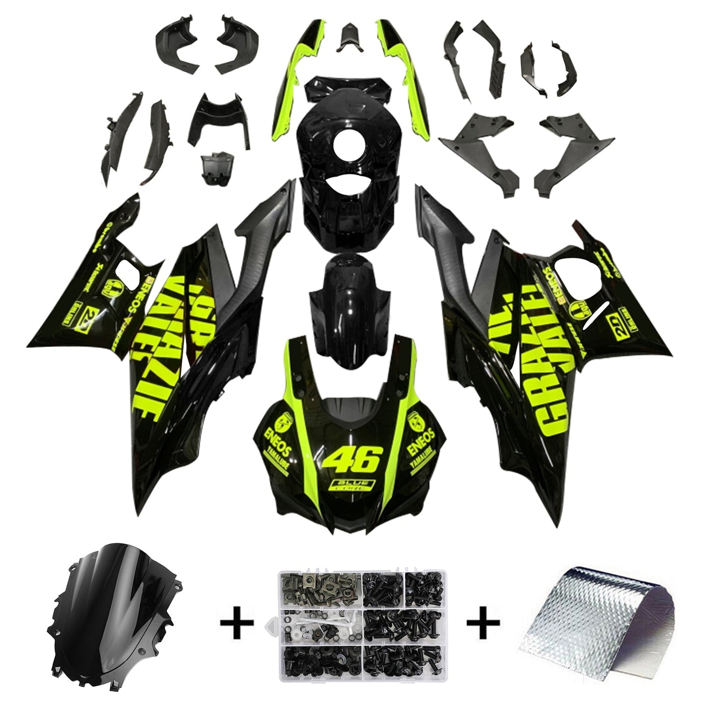 2022-2024 Yamaha YZF-R3 R25 Fairing Kit Bodywork Plastic ABS