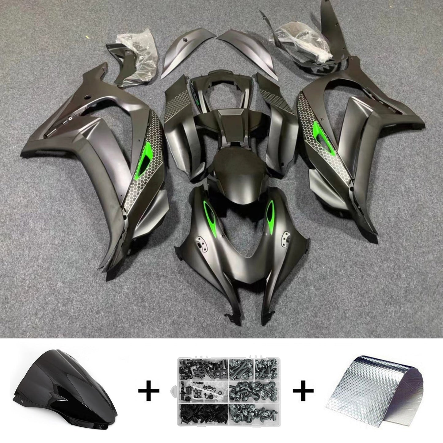 2016-2020 Kawasaki ZX10R Fairing Kit Bodywork Plastic ABS