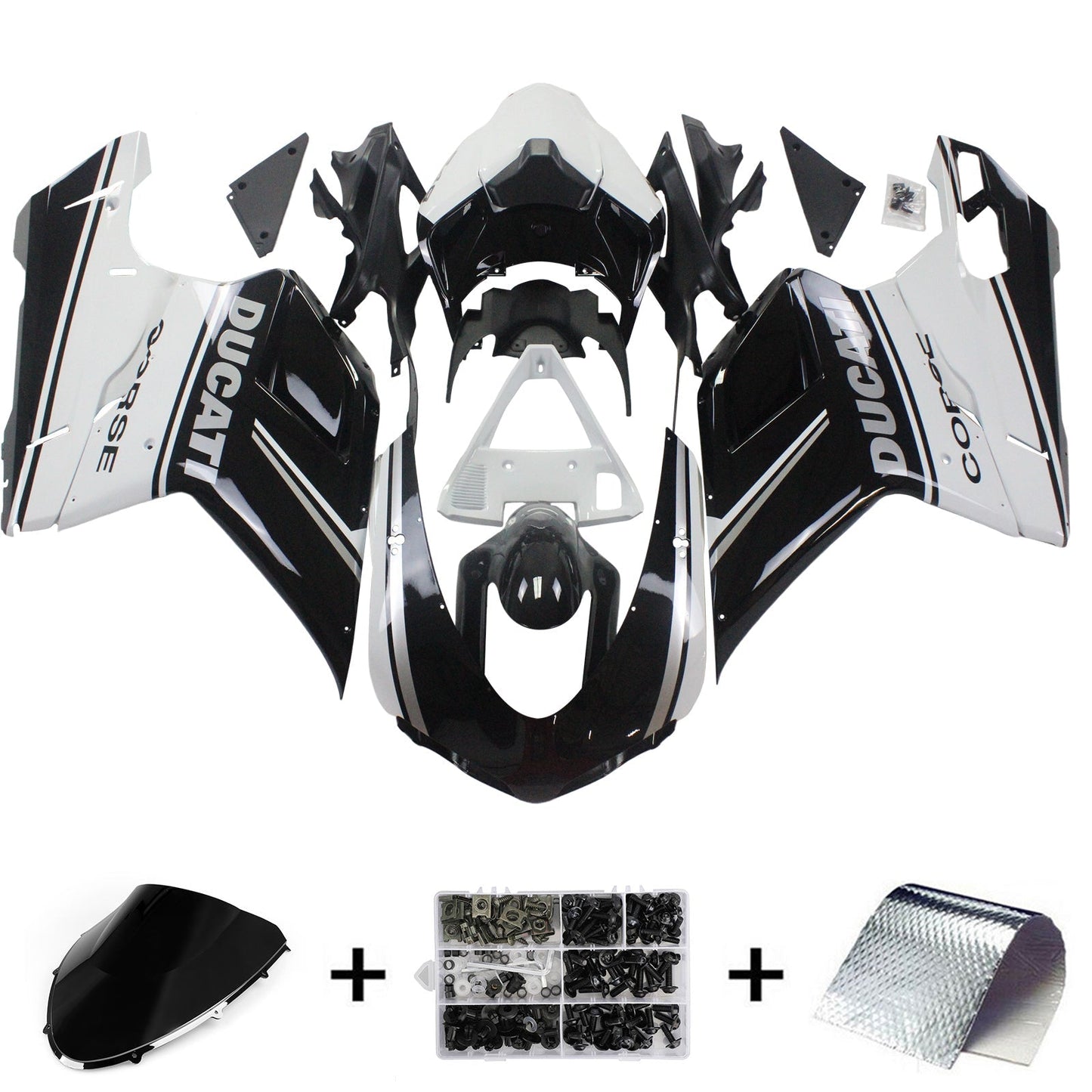 2007-2011 Ducati 1098 1198 848 Fairing Kit Bodywork ABS