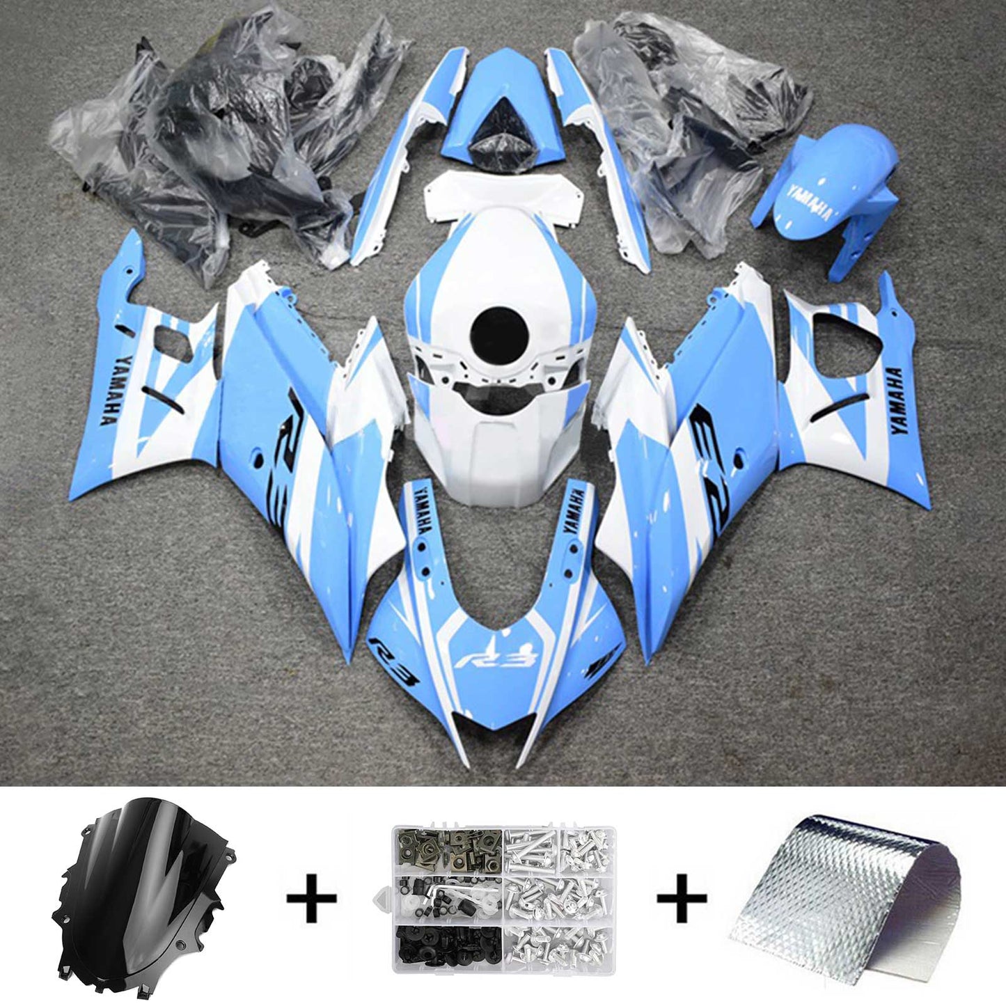 2022-2024 Yamaha YZF-R3 R25 Fairing Kit Bodywork Plastic ABS