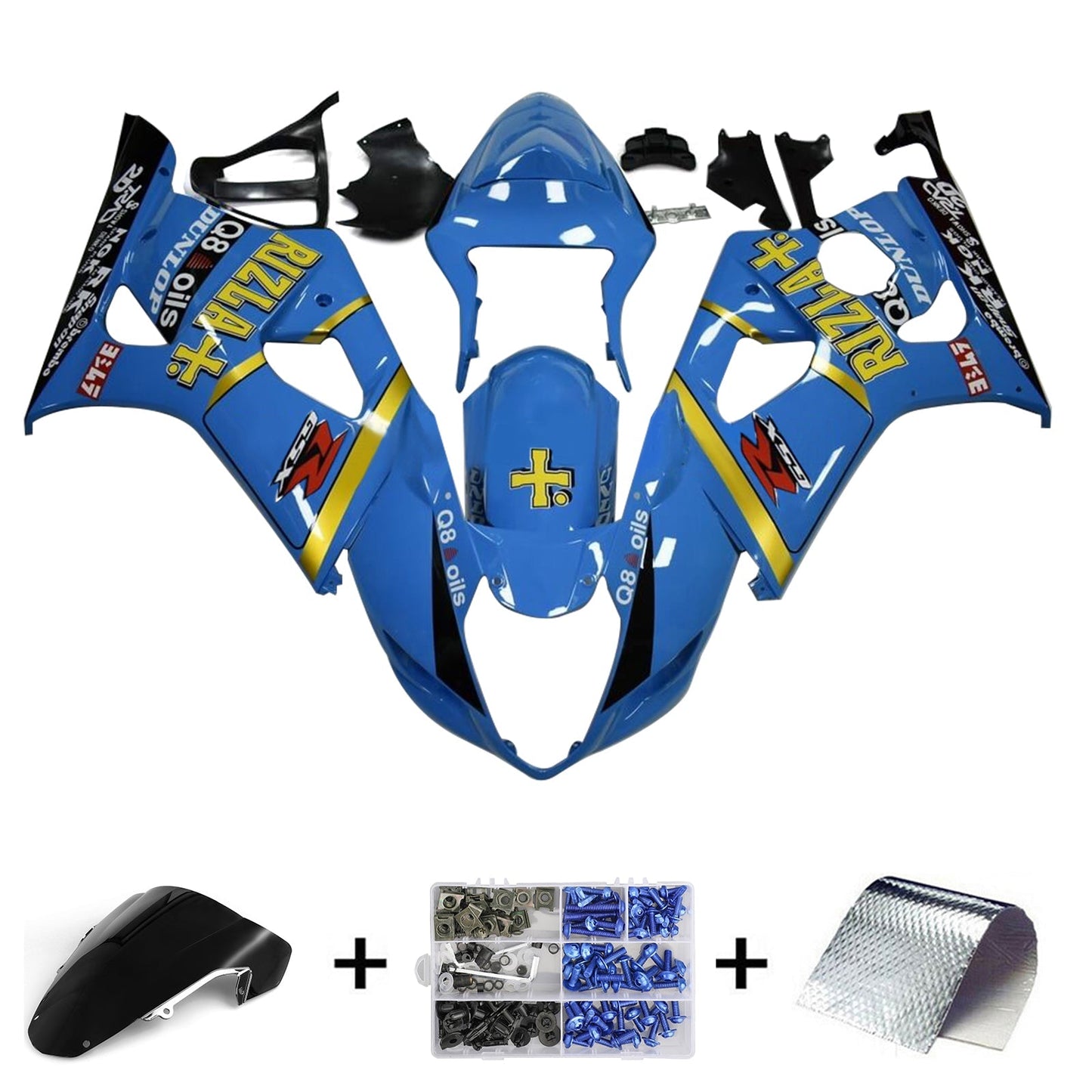 2003-2004 Suzuki GSXR1000 K3 Fairing Kit Bodywork Plastic ABS