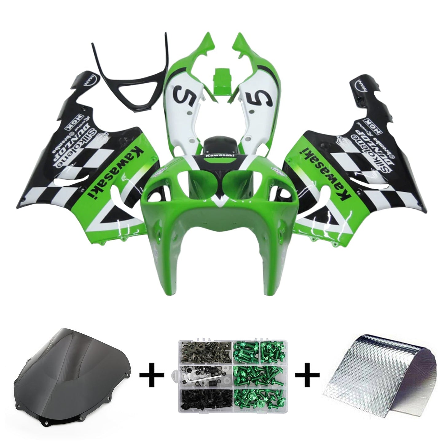 1996-2003 Kawasaki ZX-7R Fairing Kit Bodywork Plastic ABS