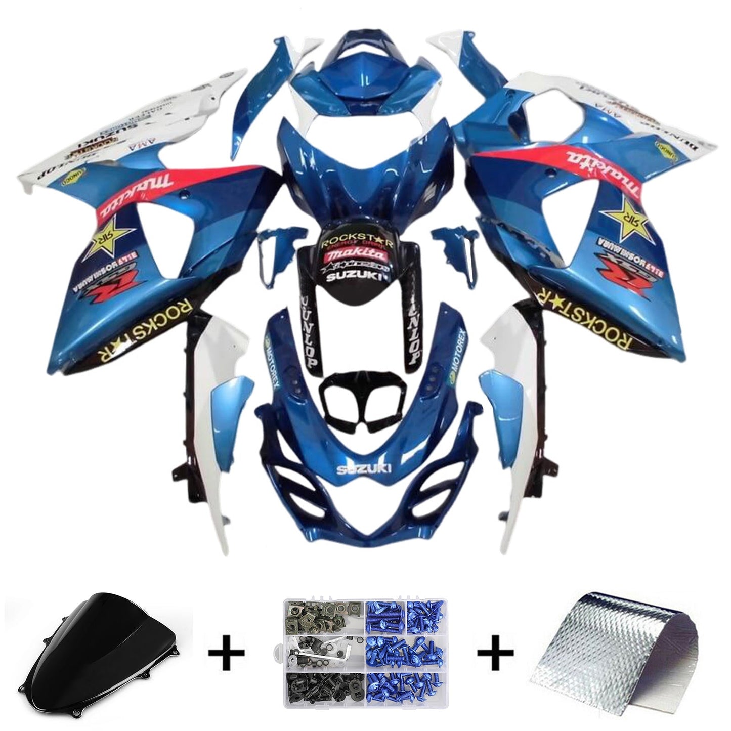 2009-2016 Suzuki GSXR1000 K9 Fairing Kit Bodywork Plastic ABS