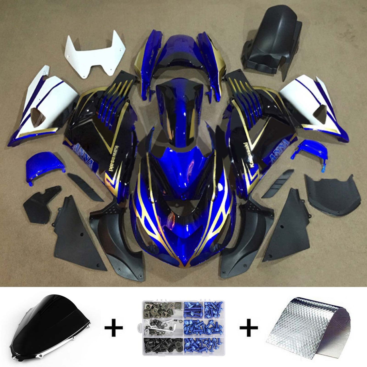 2006-2011 Kawasaki ZX14R Fairing Kit Bodywork Plastic ABS