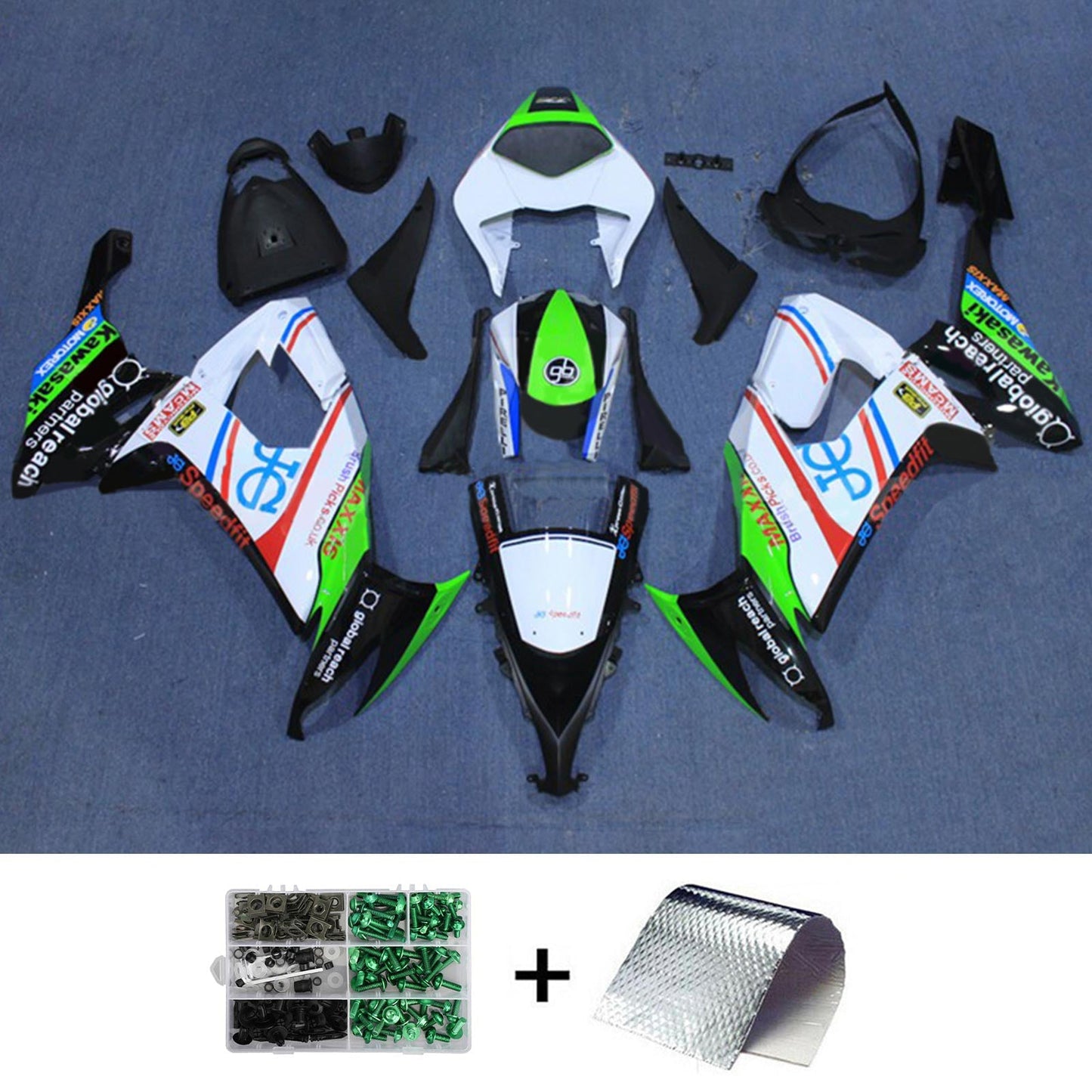 2008-2010 Kawasaki ZX10R Fairing Kit Bodywork Plastic ABS