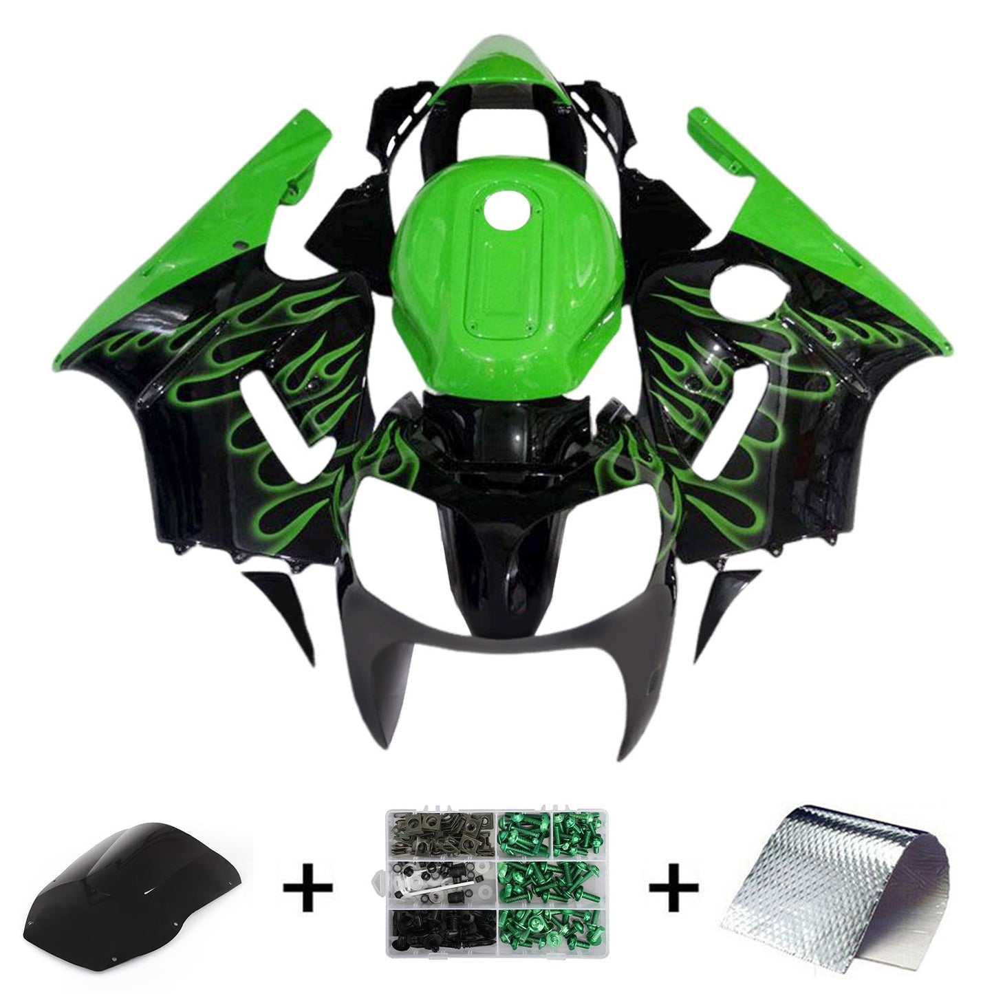 2000-2001 Kawasaki ZX12R Fairing Kit Bodywork Plastic ABS