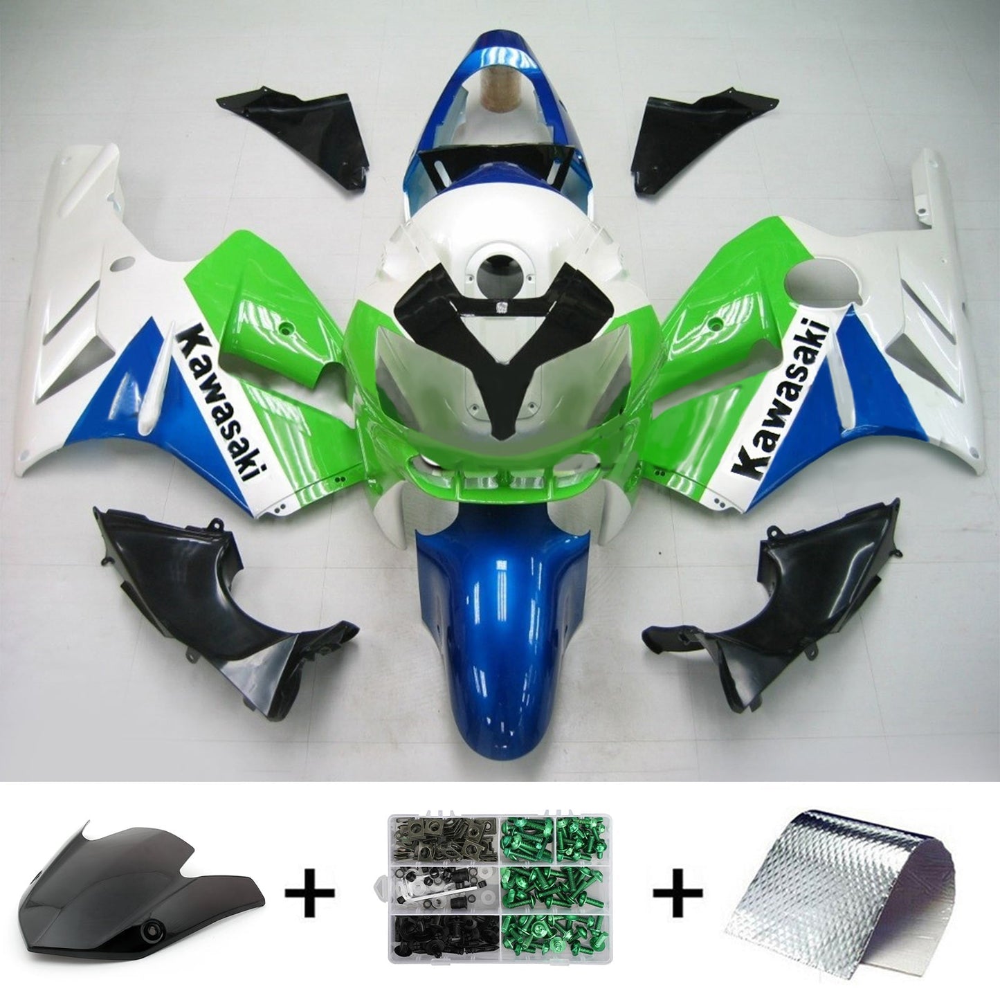2002-2005 Kawasaki ZX12R Fairing Kit Bodywork Plastic ABS