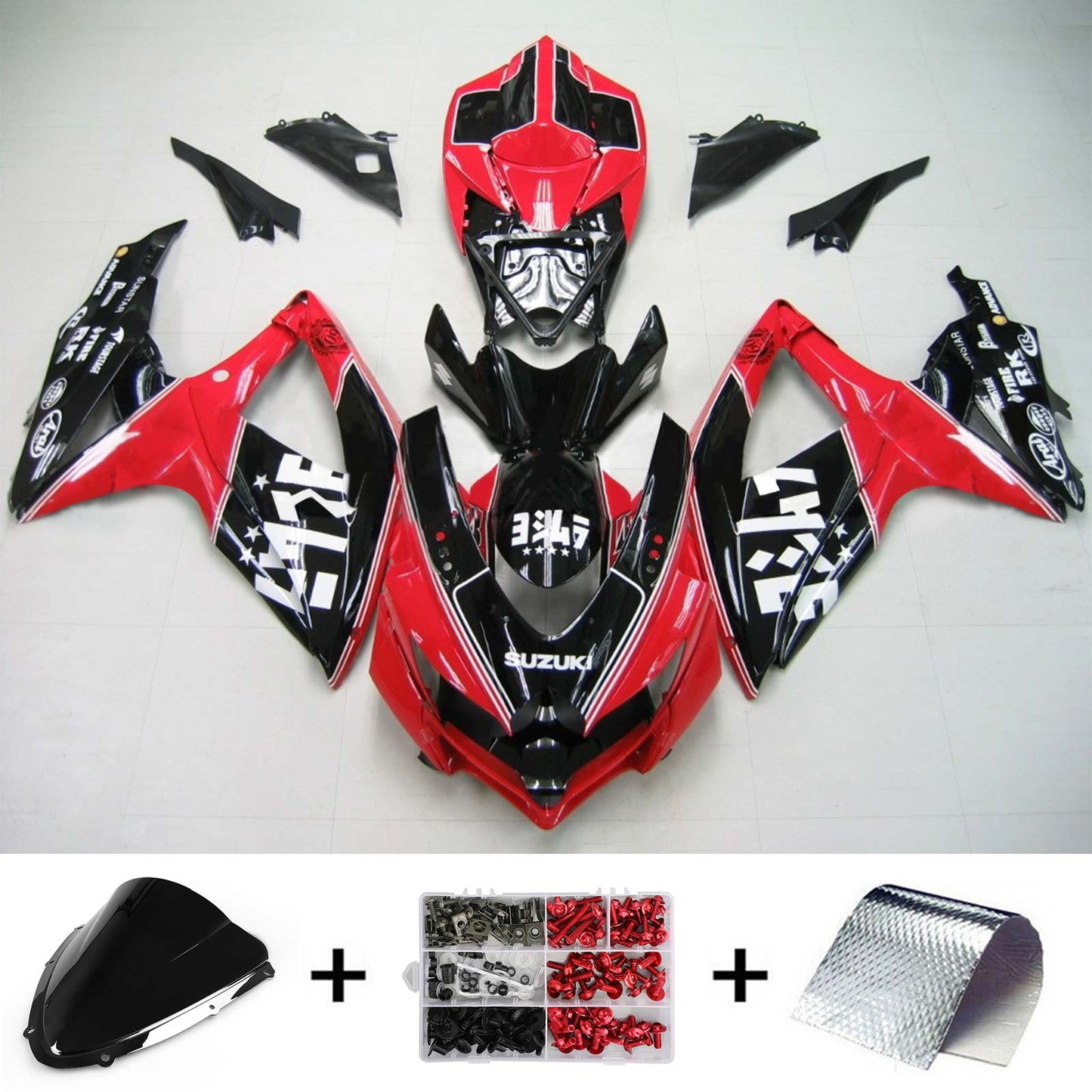 2008-2010 Suzuki GSXR 600/750 Fairing Kit Bodywork Plastic ABS K8