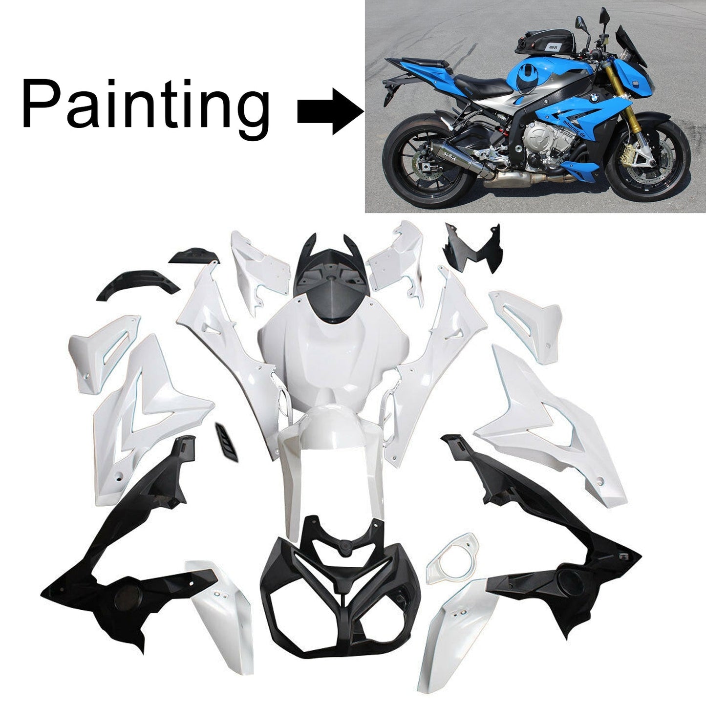 2014-2017 BMW S1000R Fairing Kit Bo dywork Plastic ABS