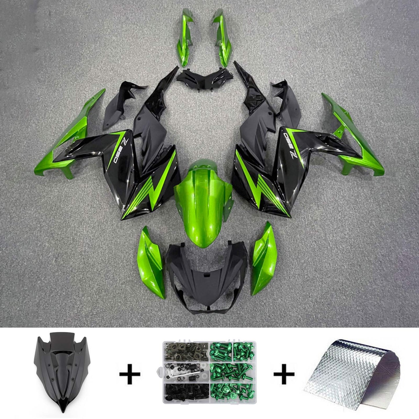 2015-2016 Kawasaki Z250 Z300 Fairing Kit Bodywork Plastic ABS