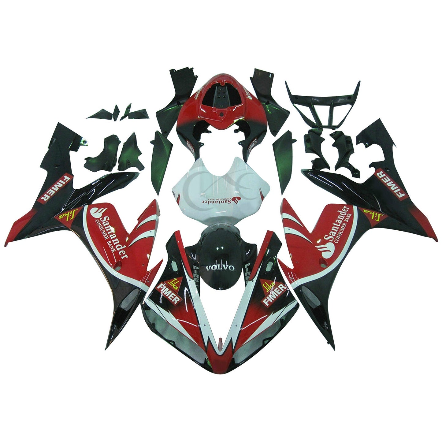 2004-2006 Fairing For YAMAHA YZF R1 YZF-R1 Red Black Generic