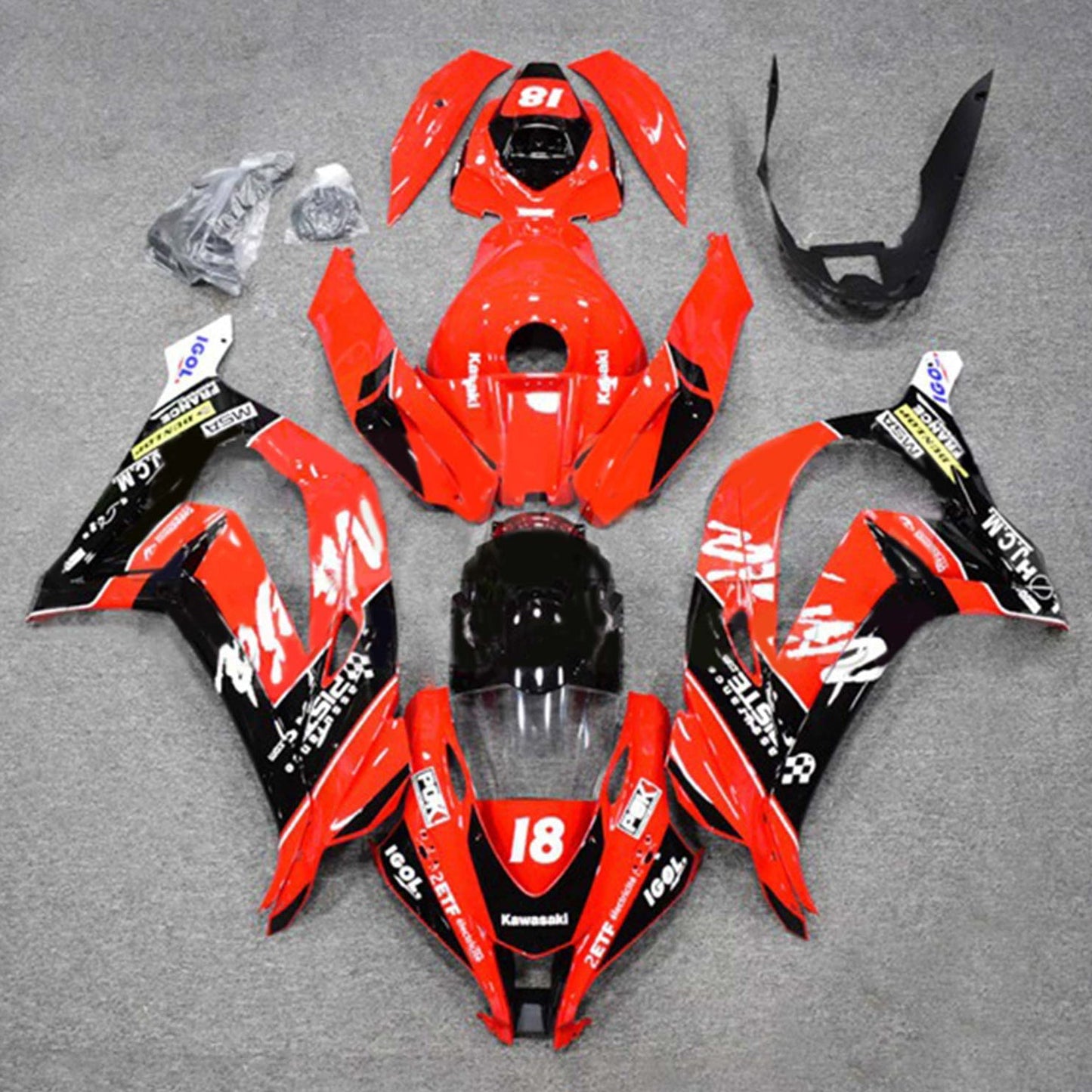 2016-2020 Kawasaki ZX10R Fairing Kit Bodywork Plastic ABS