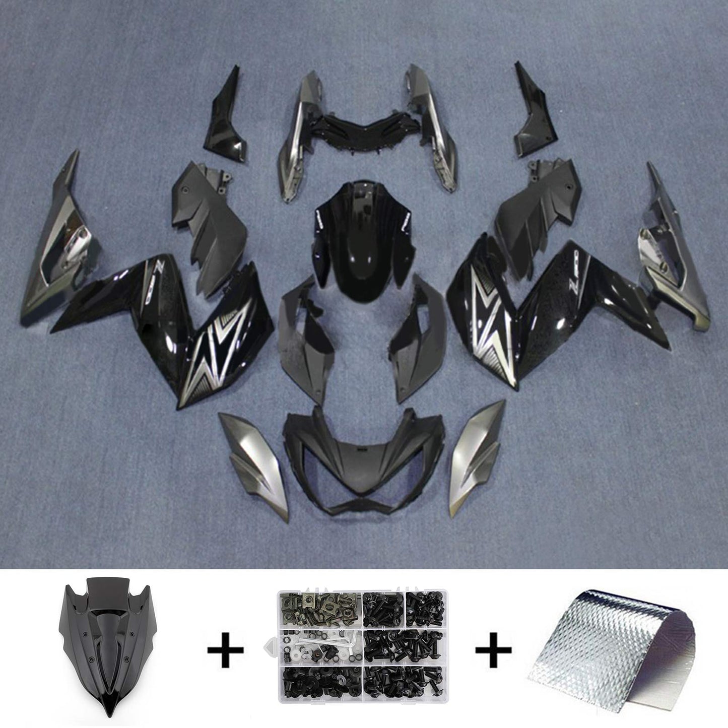 2015-2016 Kawasaki Z250 Z300 Fairing Kit Bodywork Plastic ABS
