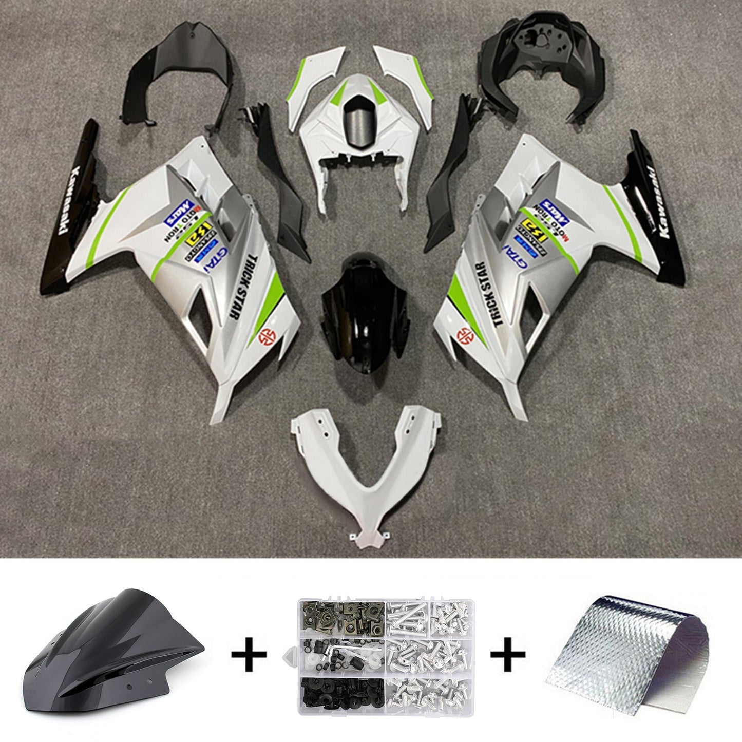 2013-2024 Kawasaki EX300 Ninja300 Fairing Kit Bodywork Plastic ABS