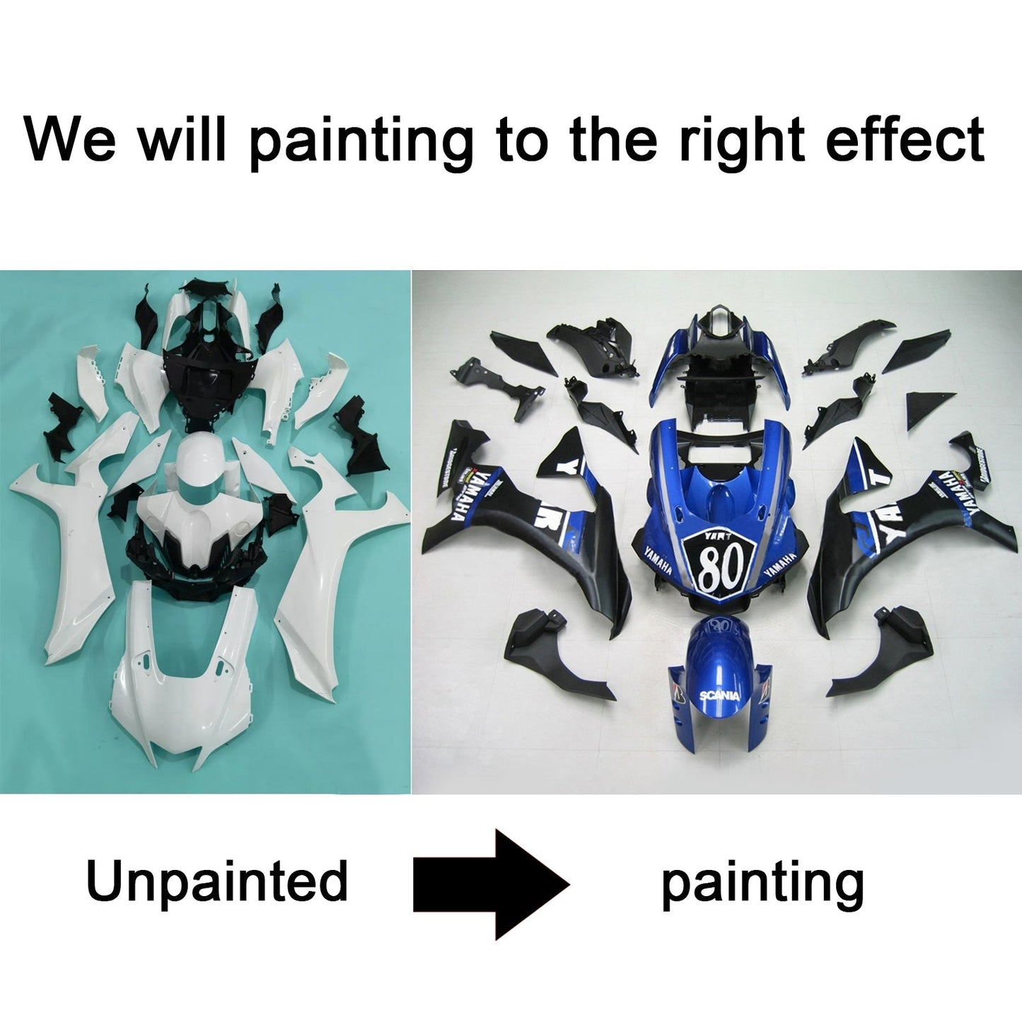 2020-2024 Yamaha YZF R1 Fairing Kit Bodywork Plastic ABS