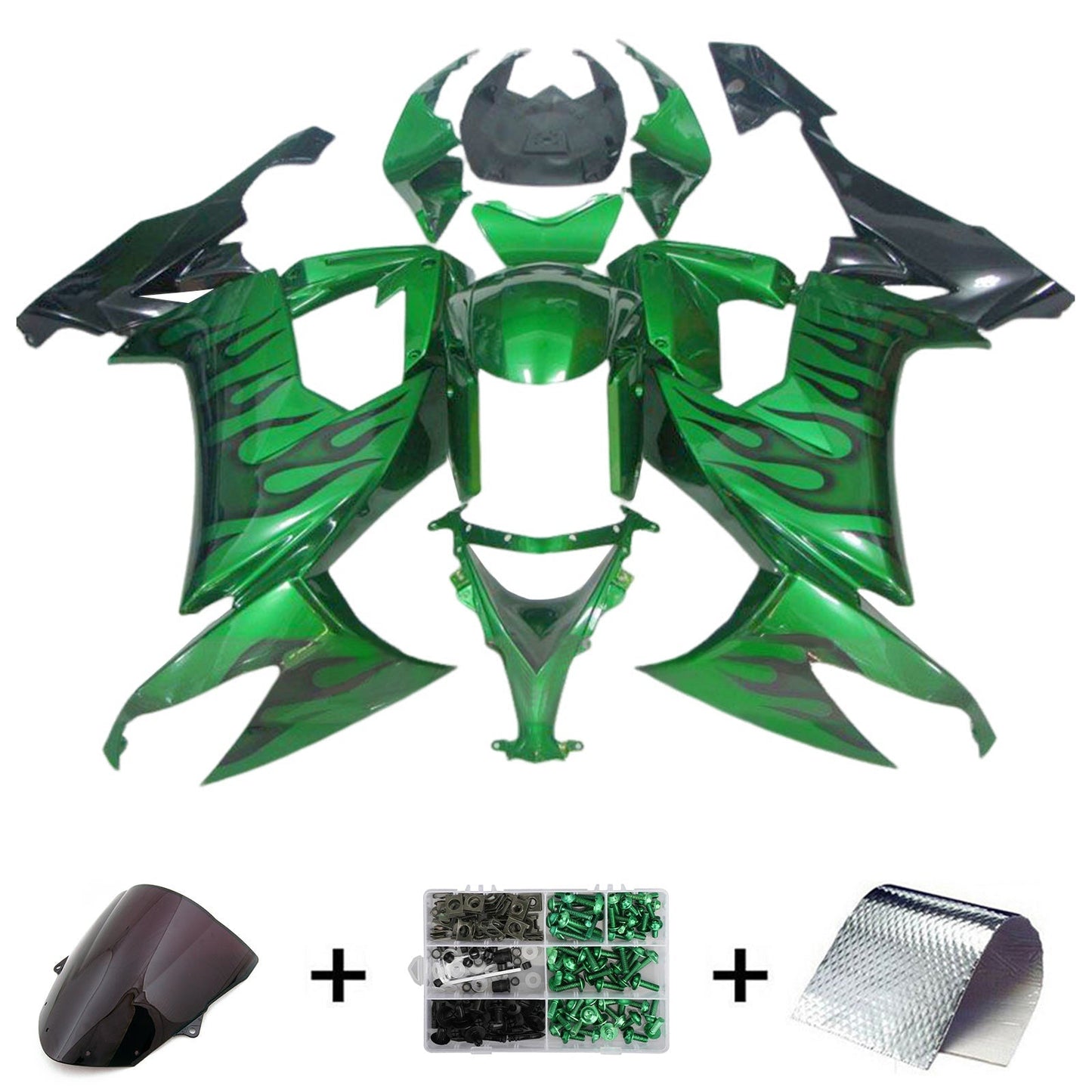 2008-2010 Kawasaki ZX10R Fairing Kit Bodywork Plastic ABS