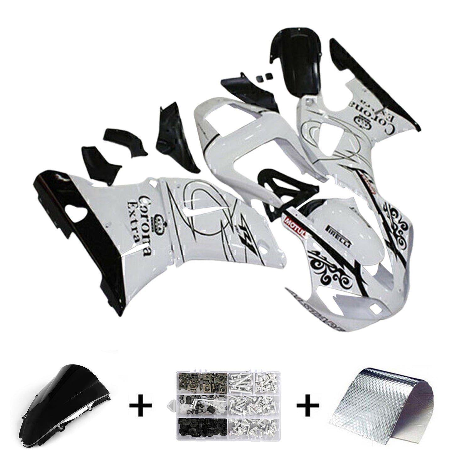 2000-2001  Yamaha YZF 1000 R1 Fairing Kit Bodywork Plastic ABS