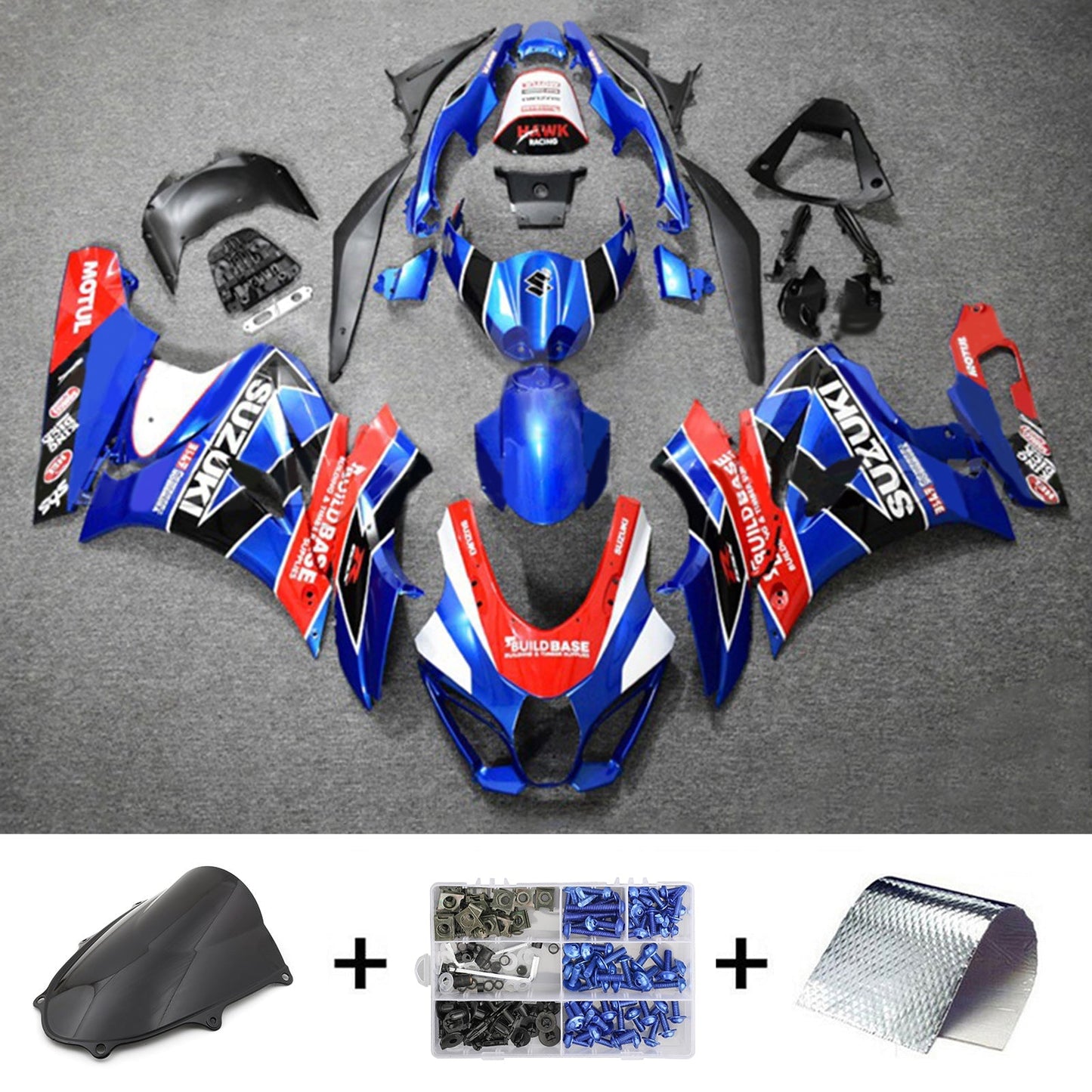 2017-2024 Suzuki GSXR1000 K17 Fairing Kit Bodywork Plastic ABS