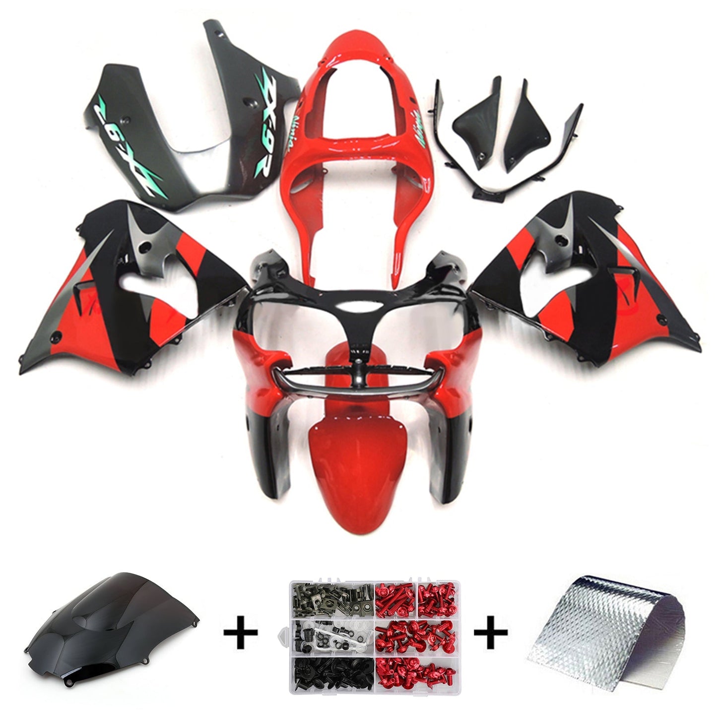 2002-2003 Kawasaki ZX9R Fairing Kit Bodywork Plastic ABS